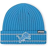 FOCO NFL Mens NFL Team Logo Ribbed Beanie Hat