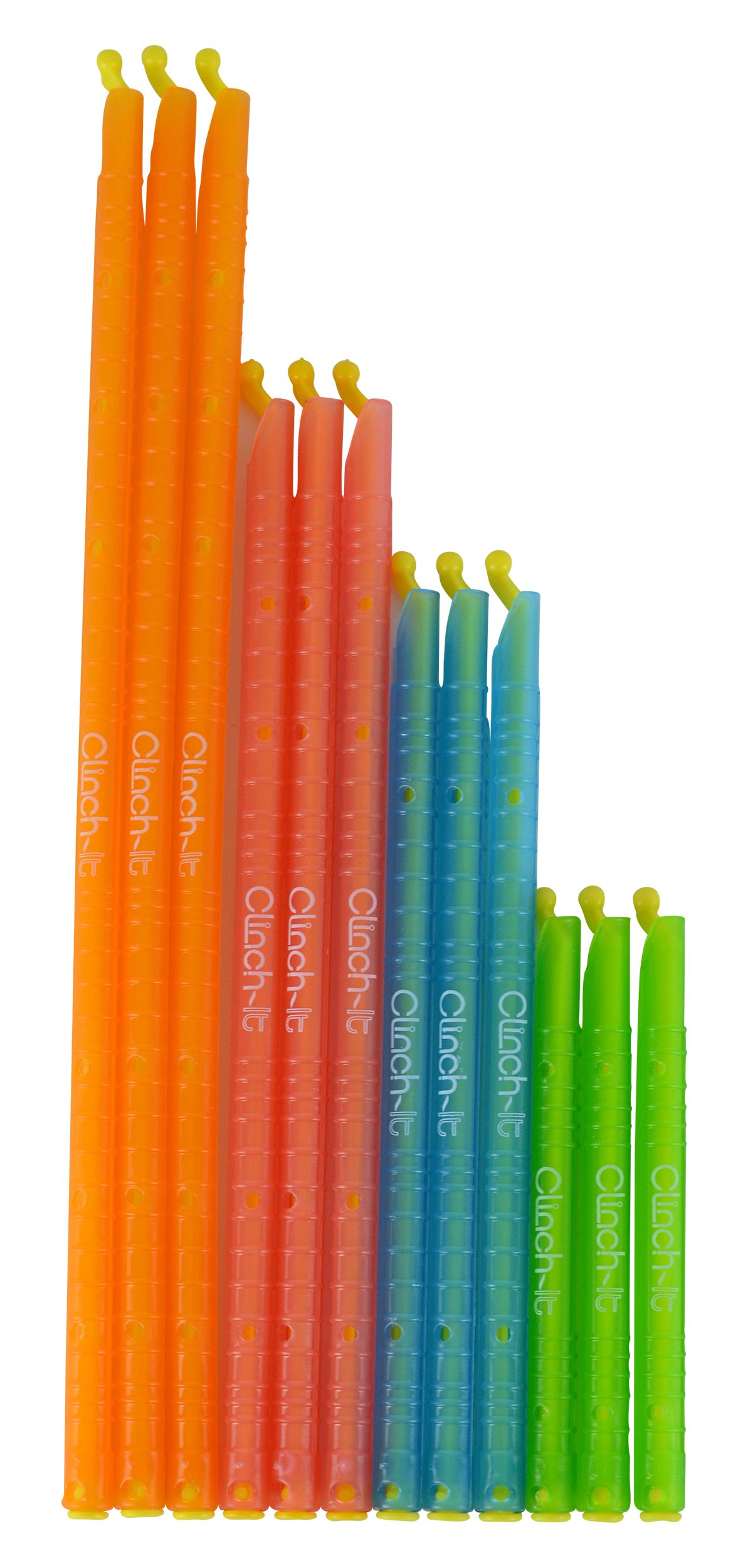 ClinchIt Bag Sealer Closure Sticks (Set of 36), Multicolor Set of 36
