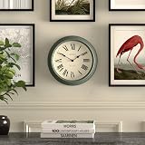 Jones Clocks Venetian wall clock 30cm Green Roman numerals view 2