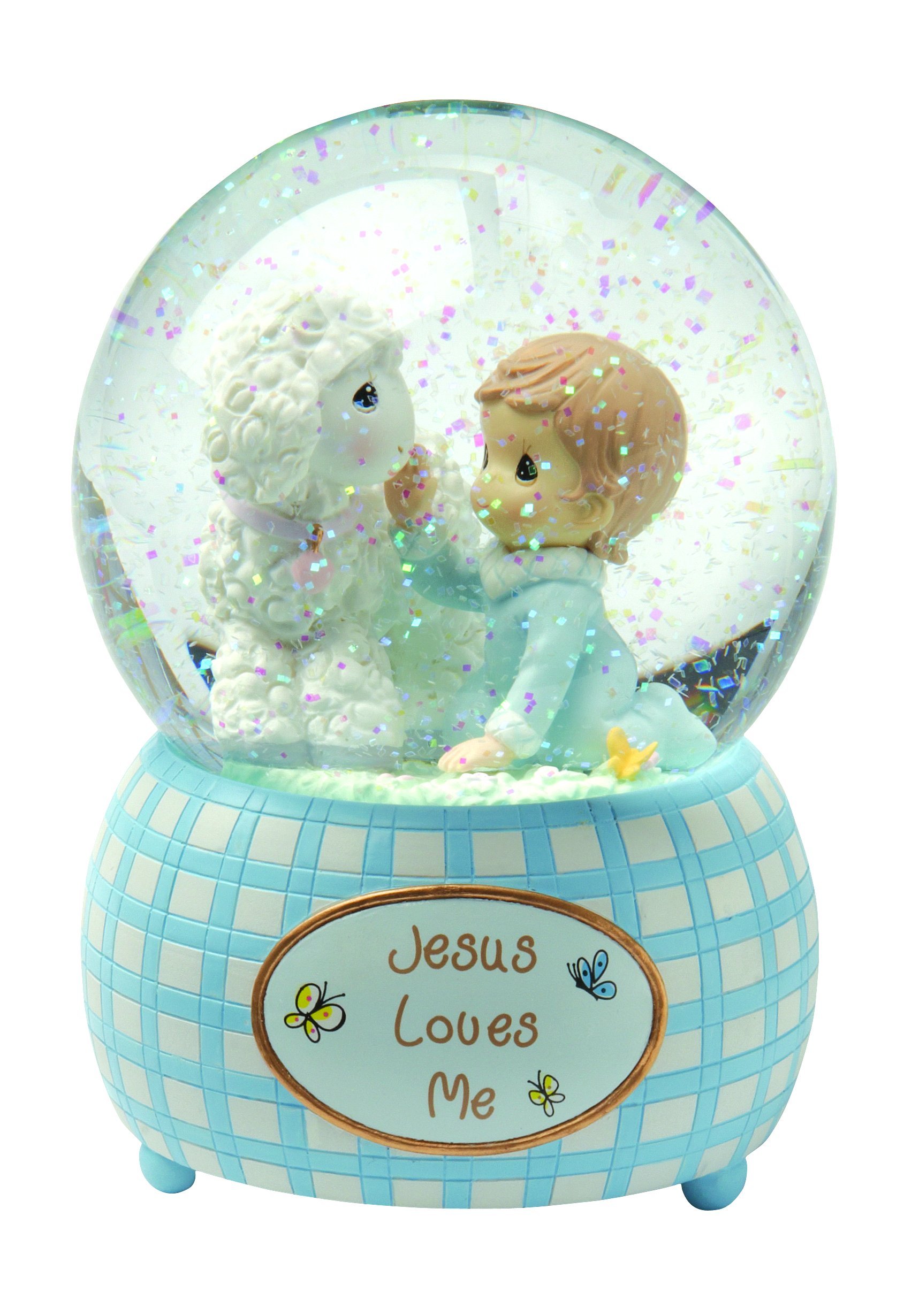 Precious Moments, Jesus Loves Me, Boy, Resin Snow Globe, 102404