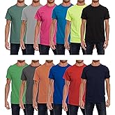 BILLIONHATS 12 Pack Plus Size Men's Cotton T-Shirt Bulk Big & Tall Short Sleeve Lightweight Premium Fitted Classic Tees