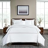 Superior Egyptian Cotton 1200 Thread Count Embroidered 3-Piece Duvet Cover Set, 1 Duvet Cover, 2 Pillow Shams, Bedding Essentials Decor, Soft Comforter Cover, Full/Queen, White-Taupe