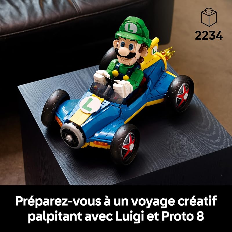 Mario Kart : Luigi et Proto 8 - Maquette de Voiture pour Adulte - Figurine de Personnage Nintendo à Exposer - Décoration & Set Gaming Collector - Idée Cadeau pour Fan du Jeu Vidéo 72050 — photo 2 sur 8