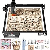 ATOMSTACK 20W Laser Engraver, A20 PRO V2 Laser Cutter, High Accuracy Laser Engraving Machine for Personalized Gifts, Business