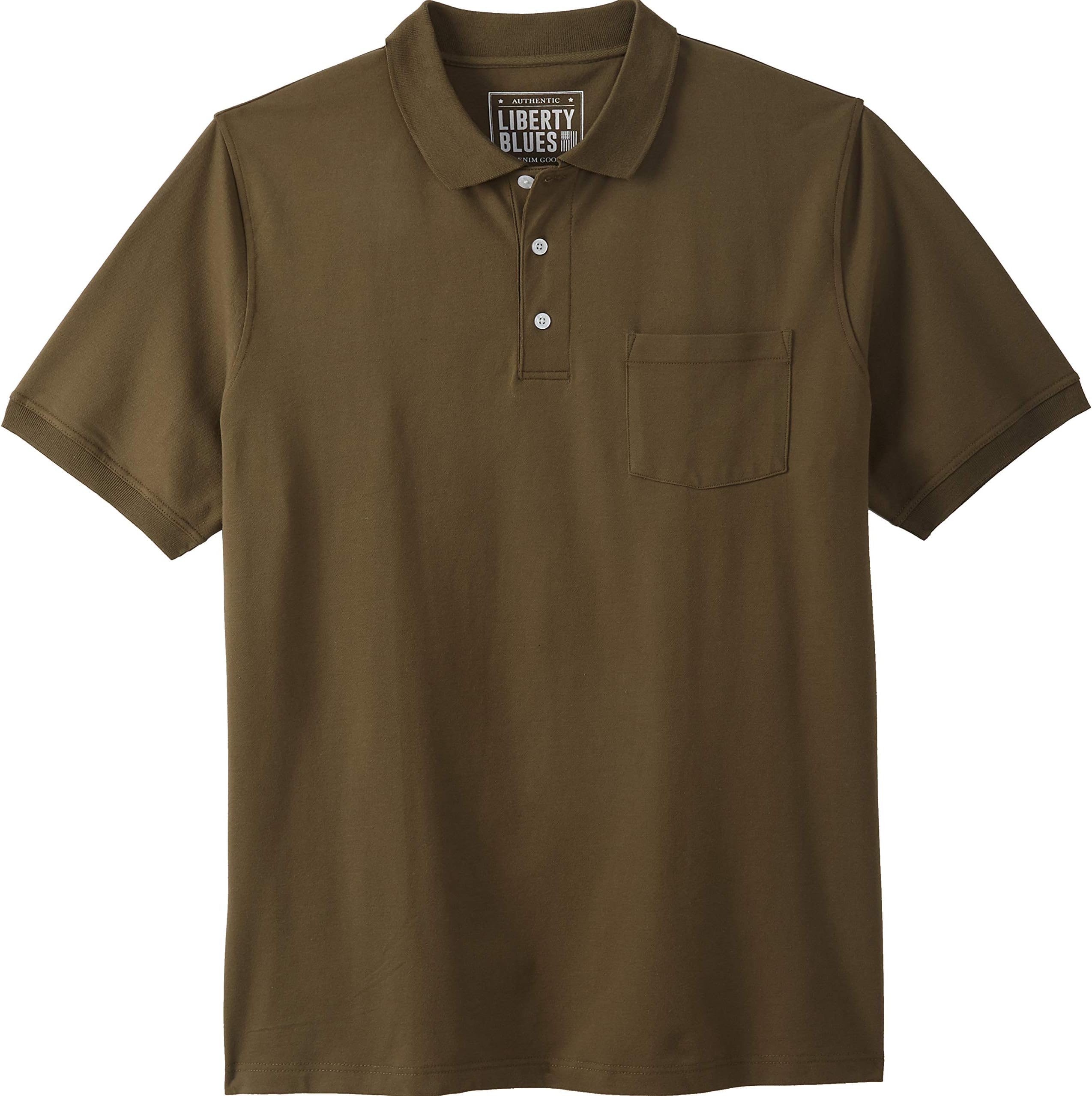 Liberty Blues Men's Big & Tall Pocket Pique Polo Shirt