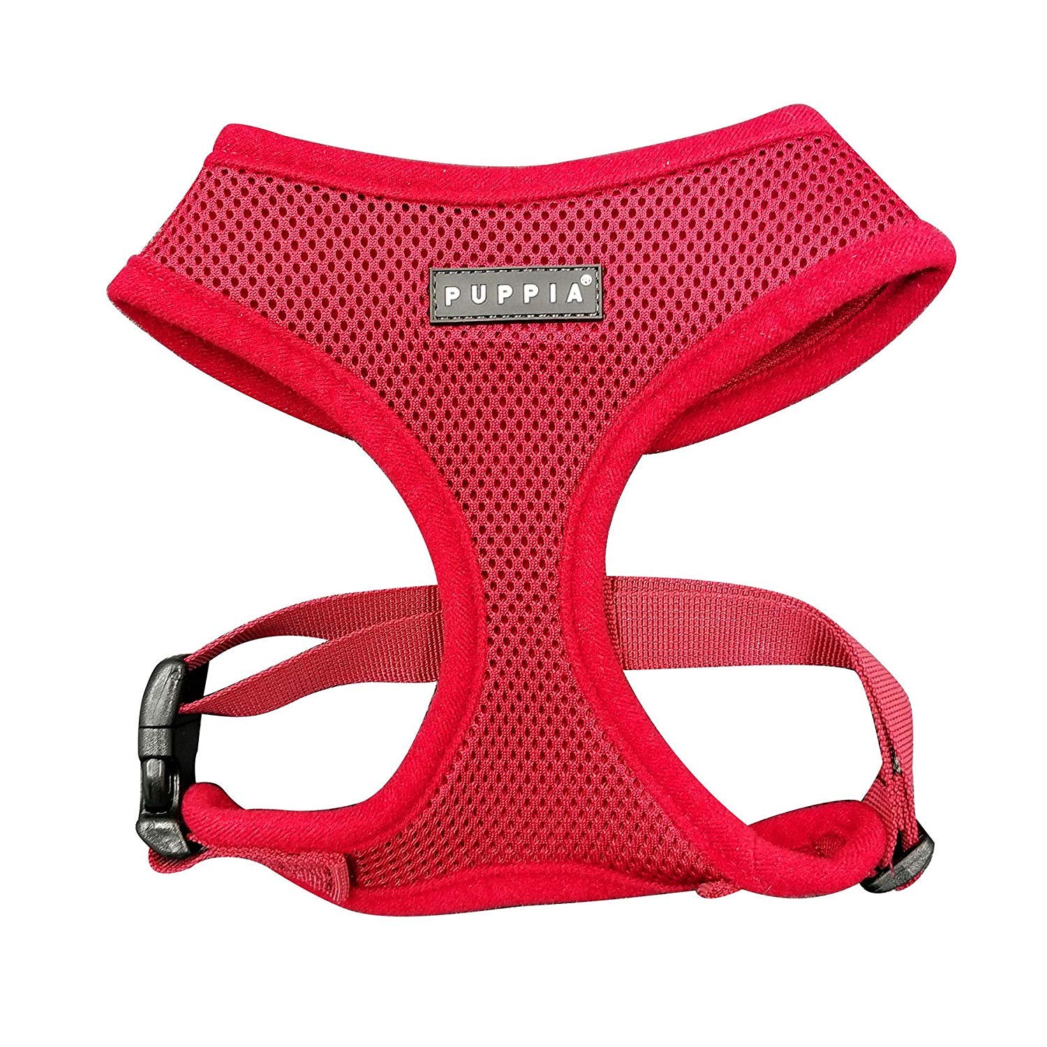 Puppia Dog Harness small dog and medium dog harness - Super soft and comfortable in many colours - Also usable as Puppy Harness - Anti Pull Dog Lead, Wine Red, XL