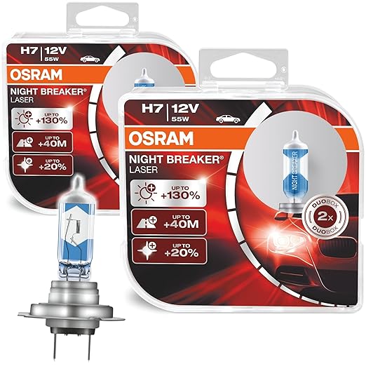 4x OSRAM Halogenlampe H7 NIGHT BREAKER LASER 12V 55W PX26d 64210NBL-HCB