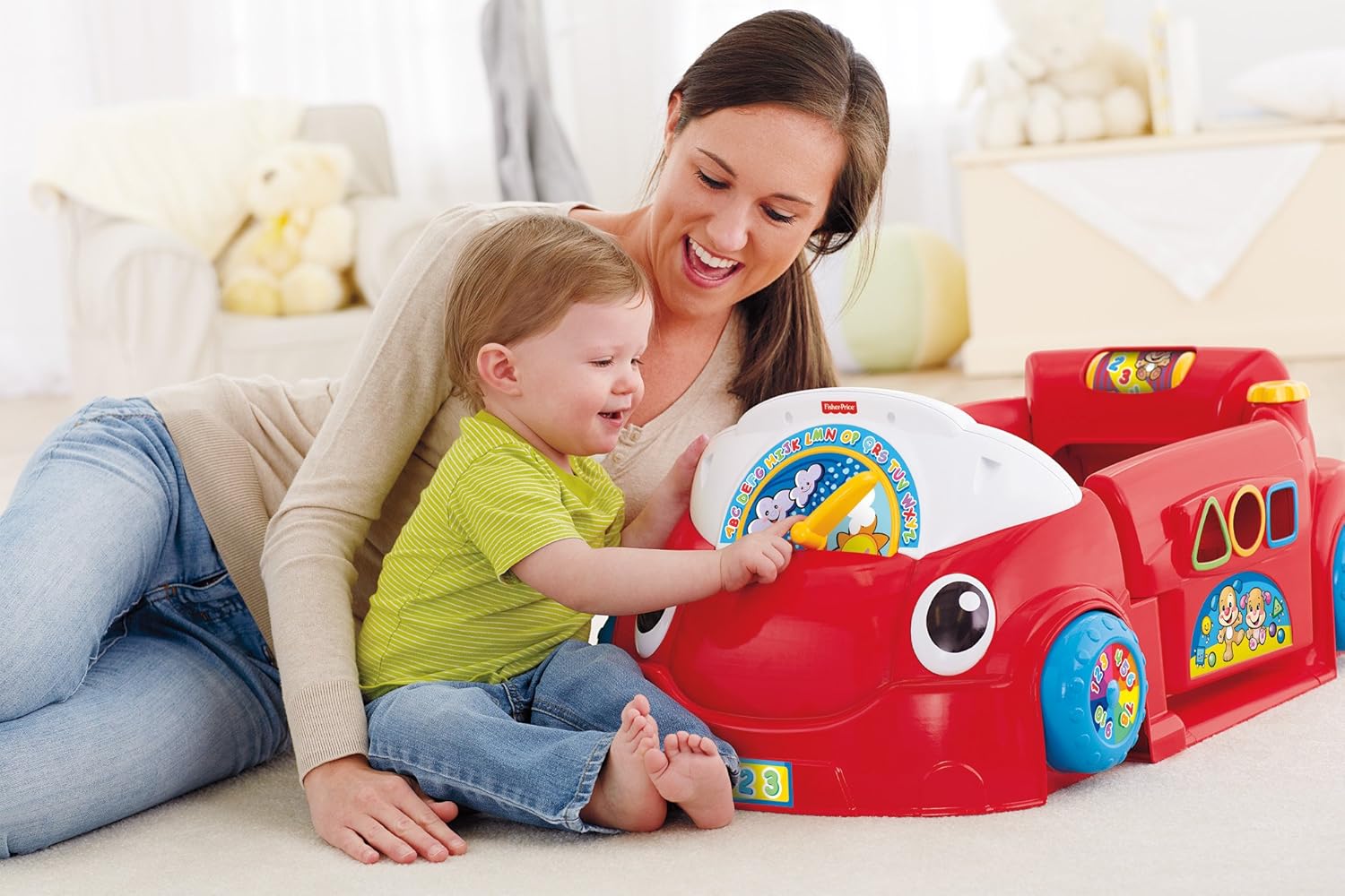 fisher price laugh and learn crawl around car red
