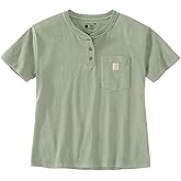 Carhartt Women's 106813 Women's Loose Fit Short-Sleeve Heavyweight Henley T-Shi