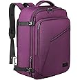 MATEIN Carry on Backpack for Women, 27L Flight Approved Backpack for Teacher Nurse, Fashion Expandable Airline Daypack for Plane, Lightweight Hiking Weekend Back Pack, Traveler Gifts, Purple