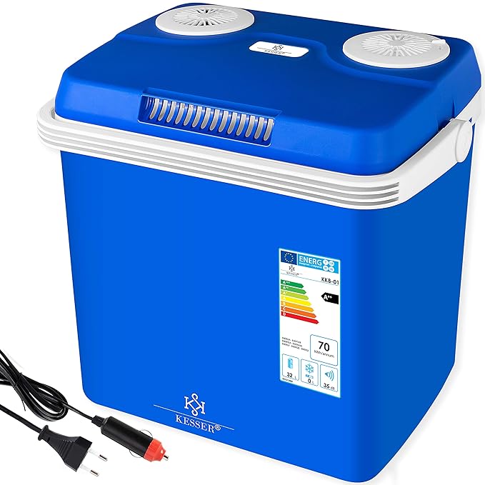 Kesser® 32 Liter Kühlbox | KÜHLT und WÄRMT | Thermo-Elektrische Kühlbox 12 Volt und 230 Volt | Mini-Kühlschrank | für Auto un