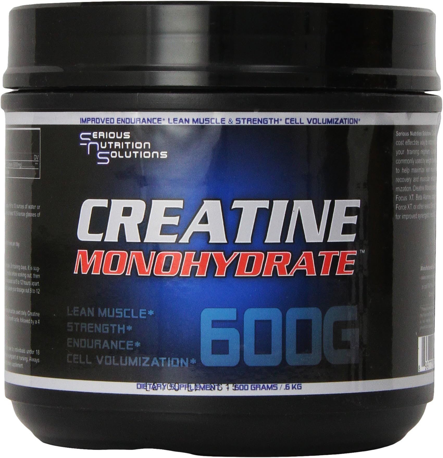 Serious Nutrition Solutions SNS Creatine Monohydrate Sports Supplement, 600 g