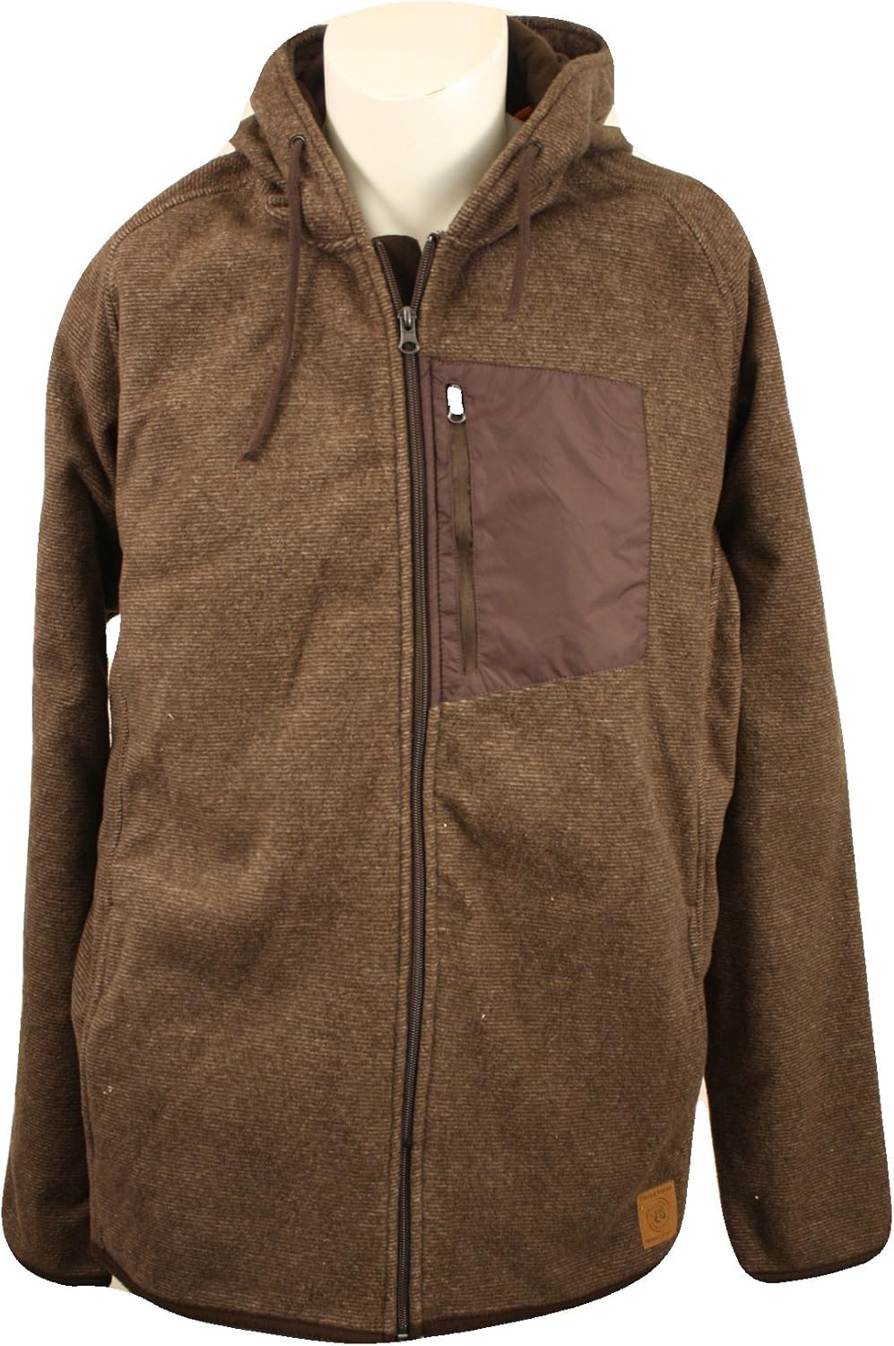 Field & Stream Men's Polar Fleece Darkwood Heather Zip up Hooded Jacket
