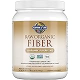 Garden of Life Fiber Supplement, Raw Organic Fiber Powder - 30 Servings, 15 Organic Superfoods, Probiotics and Omega-3 ALA, 4