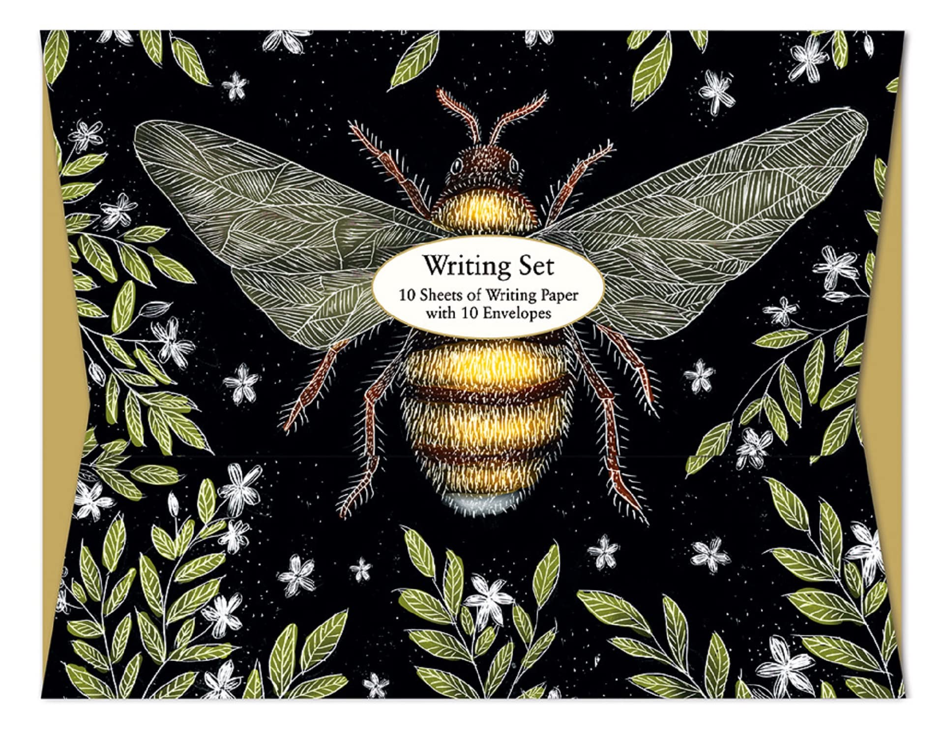 Catherine Rowe Honey Bee Writing Set - 10 Sheets of Writing Paper with Envelopes