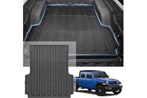 GALVAGNITE Truck Bed mat for Jeep Gladiator Accessories 2020-2024, Thickened TPE Pickup Truck Bed Liner Fit Gladiator JT All-Weather