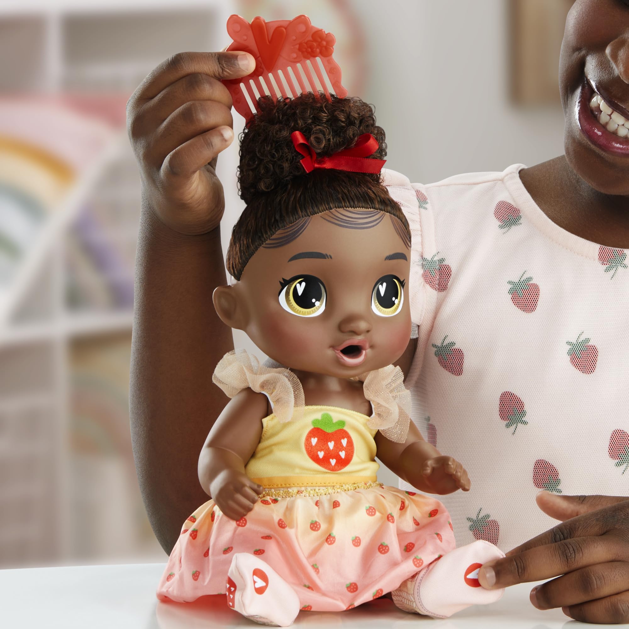 Baby Alive Fairy Fashions Berry Boo Doll with Clothes Accessories, Black Hair, 11 Inches, Kids Toys, Ages 3+ (Amazon Exclusive)