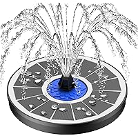 SZMP Solar Fountain Upgrade, 3.5W Solar Powered Bird Bath Fountains with Flower, Outdoor Water Feature Solar Fountain Pump wi