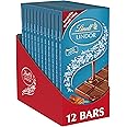 Lindt LINDOR Salted Caramel Milk Chocolate Truffle Bar, Easter Chocolate Candy Bar with Smooth Center, 3.5 oz. (12 Pack)