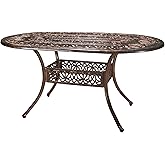 Christopher Knight Home Tucson Cast Aluminum Dining Table, Shiny Copper
