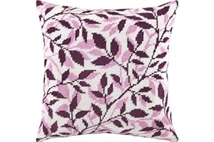 BRVSK Spring Branches. Needlepoint Kit. Throw Pillow 16×16 Inches. Printed Tapestry Canvas, European Quality