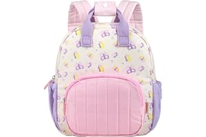 GAGAKU Toddler Backpack for Girls Boys 2-4 years Mini Kids Backpacks Cotton with Name Tag Lightweight Adjustable Straps