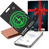 Thin Wallet Tracker, [Apple MFi Certified] Wallet Tracker Card 0.07in Slim Rechargeable Tracking Card Bluetooth Wallets Finder IP68 Waterproof for Purse, Keys, Bags, Passport (iOS Only)