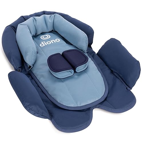 Diono Cuddle Soft 2-in-1 Head Support, Comforting Head and Body Support for Babies, Converts depending on Infants Size, Blue Surge