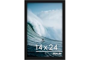 PEALSN 14x24 Poster Frame Black, Picture Frame for Wall Mounting Display Horizontally or Vertically Hanging, 1 Pack