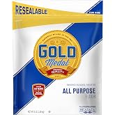 Gold Medal All Purpose Flour, 3 lb Resealable Bag | Ideal for Breads, Pizza Dough, Cookies, and Cakes, Bleached AP Flour, Resealable Bag