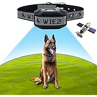 GPS Wireless Dog Fence System, Electric Dog Fence by GPS Signal, Range 65-3280 ft, Adjustable Warning Strength, Rechargeable,