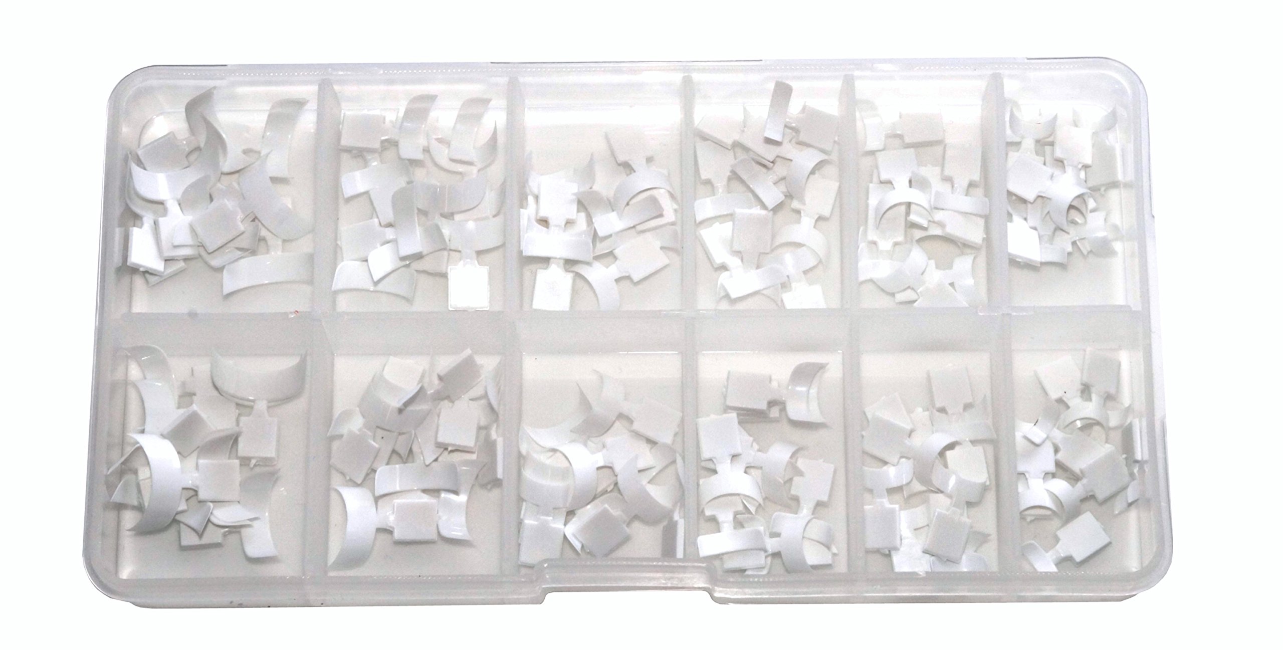 World of Nails-Design Mini French White Nail Tips in Box of 120