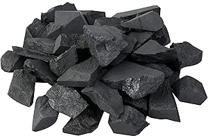 Gushijieju Raw Shungite Stones and Crystals, Karelia Shungite Minerals for Water, 20-40mm 1/2 Ib
