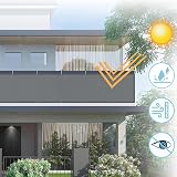 AXT SHADE Balcony Privacy Screen 90x500cm Waterproof Anthracite view 2
