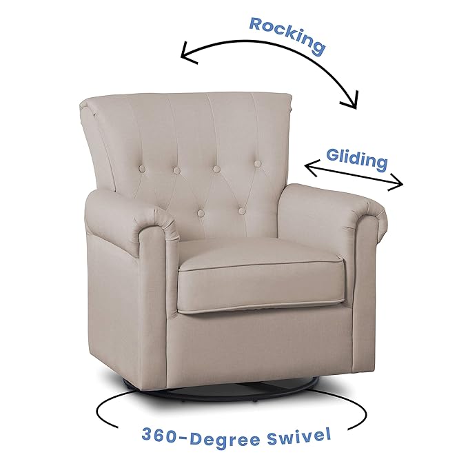 harper nursery swivel glider