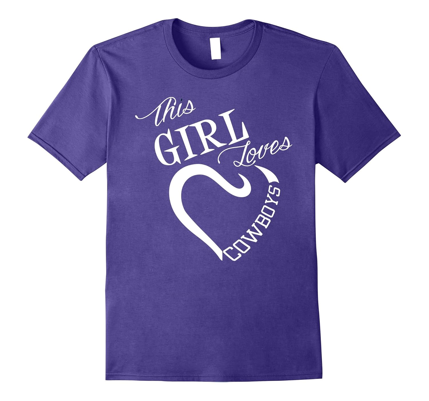 Girl Loves Cowboys Jersey Women Men T-shirt Gift-ANZ