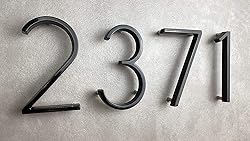 5 Inch Floating House Number 2, VONDERSO Black