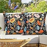 Virexen Floral Outdoor Throw Pillow Covers 16x16 Waterproof Colorful Summer Spring Garden Decorative Square Patio Pillows Outdoor Pillows Covers for Patio Furniture Set of 2 (No Pillow Insert)