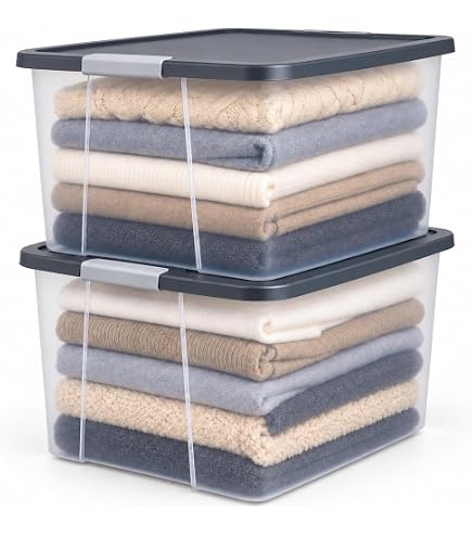 Amazon.com - Extra Large Storage Tote with Lid 26.9