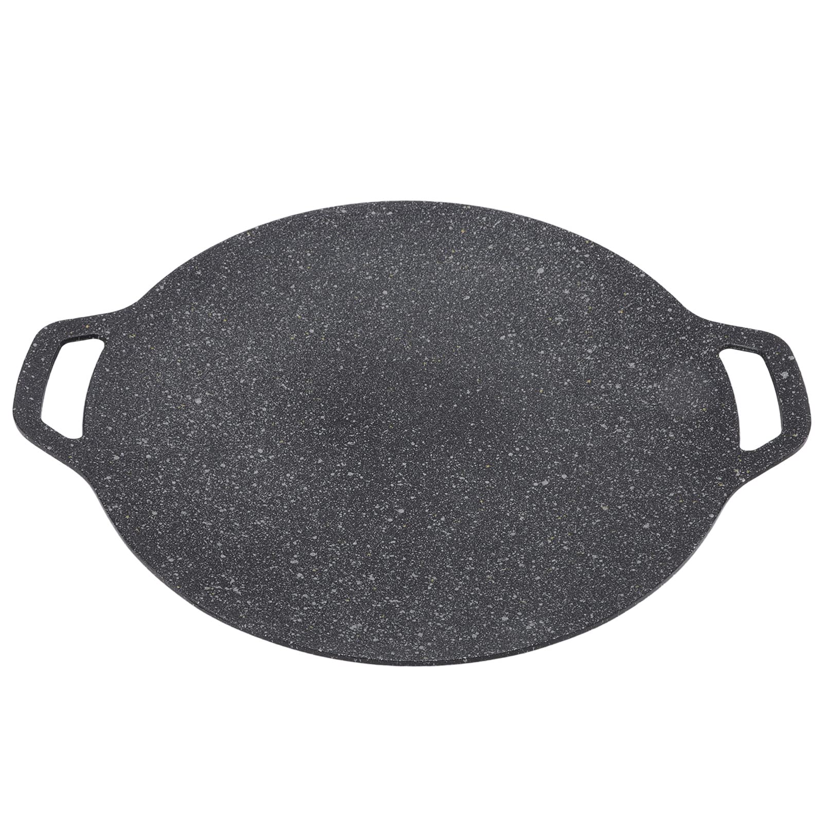 TOPINCN Korean BBQ Grill Pan, Aluminum Material, Round, Black, 30cm/11.8in, Non-stick, Indoor/Outdoor/Camping