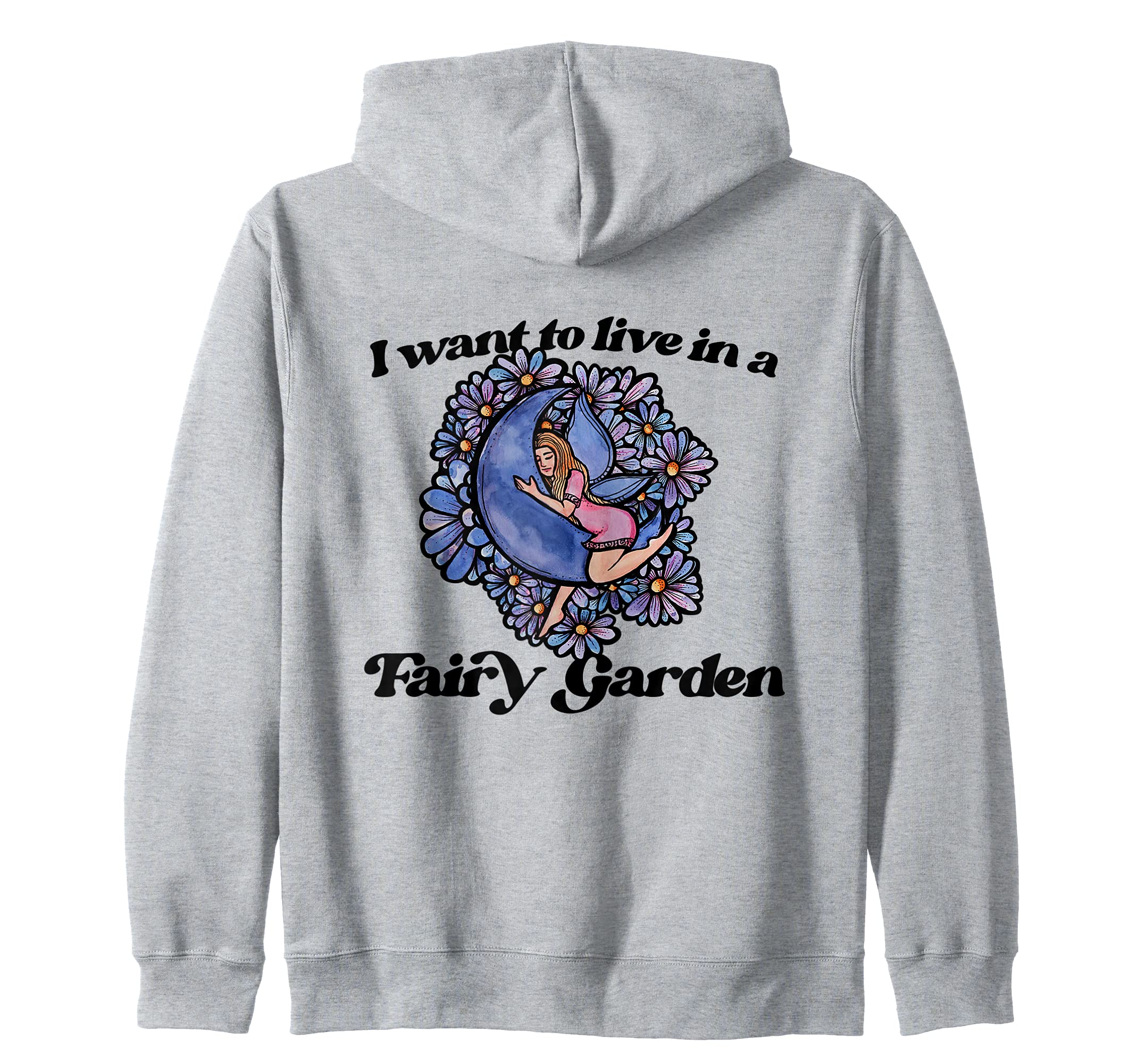 Garden Fairy Faerie Garden Zip Hoodie