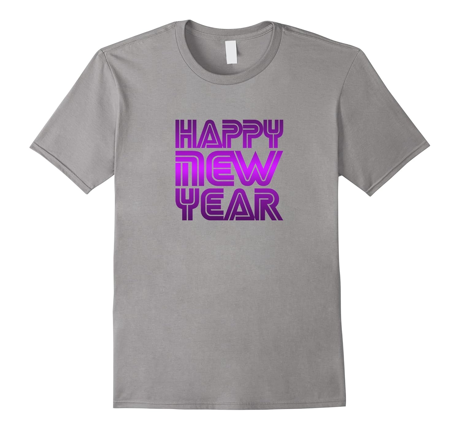 Purple neon Happy New Year shirt for new years eve party-ANZ