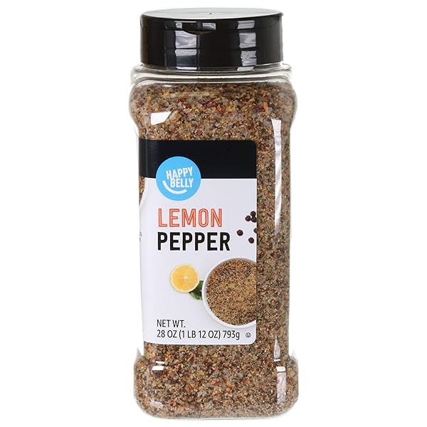 AMAZON BRAND – HAPPY BELLY LEMON PEPPER, 28 OUNCE