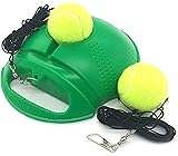 Linkin Sport Tennis Trainer Rebound Baseboard Self Tennis Training Tool Ball Back Training Gear with 2 String Balls