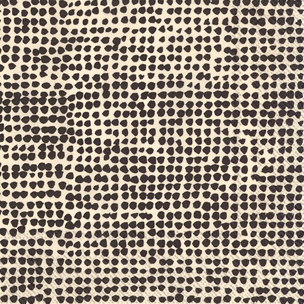 Boston International L771367 Ihr Marimekko Lunch Paper Napkins, Orkanen Linen/Black