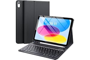 CHESONA Keyboard Case for iPad (A16) 11th 2025/10th Generation 10.9-inch 2022, Magnetic Detachable Wireless Keyboard, Stand F