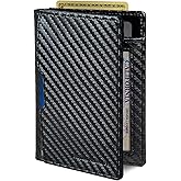 SERMAN BRANDS - Wallets for Men Slim Mens leather RFID Blocking Minimalist Card Front Pocket Bifold Travel Thin