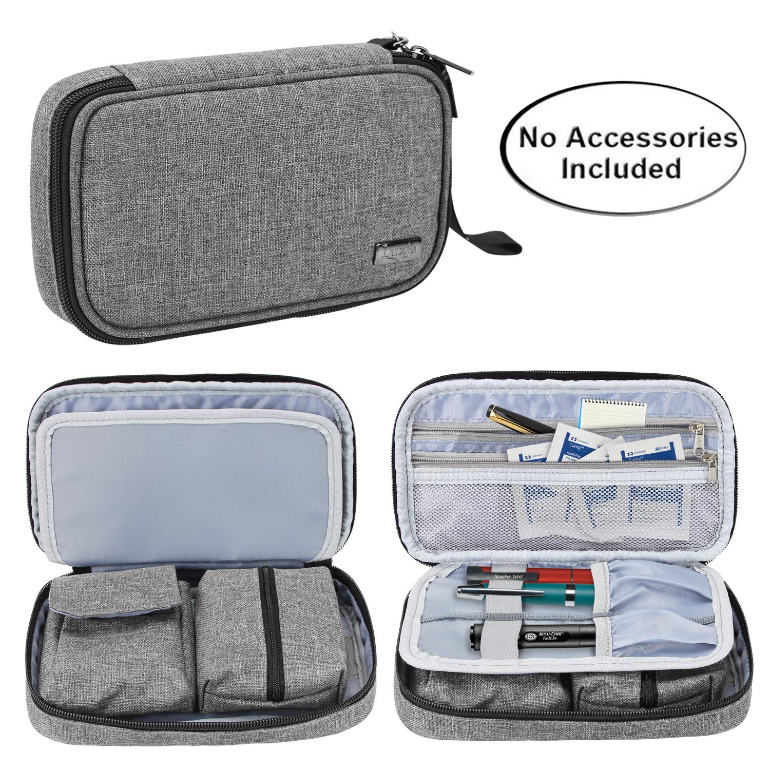 Luxja Diabetic Travel Bag, Diabetic Storage Case for Glucose Meter and
