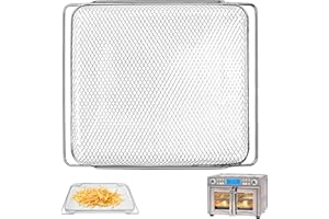 GWBSXM Air Fryer Accessories for Emeril Lagasse Dual Zone 360 Air Fryer Oven 25 QT Extra Large, 14.1" x 11.8" Non-stick Mesh Basket Air Fryer Steel Basket Wire Rack Replacement Parts, Dishwasher Safe