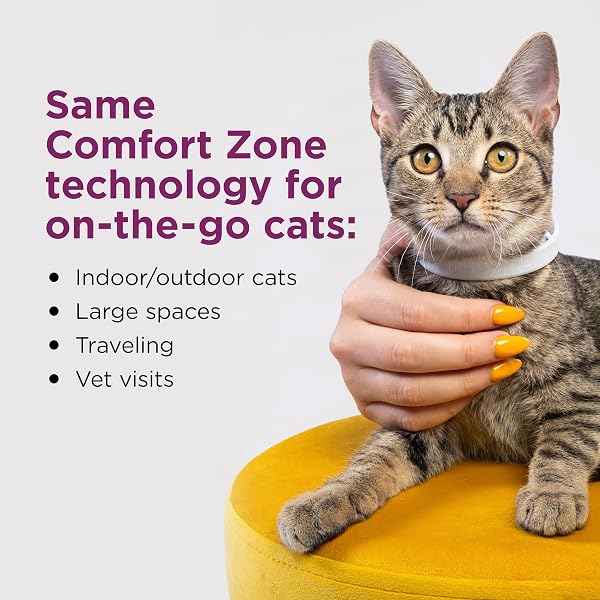 COMFORT ZONE CAT CALMING COLLAR VALUE PACK: 4 30-DAY CALMING COLLARS FOR 120 DAYS OF CALM; CAT PHEROMONES HELP ANXIETY, REDUCE STRESS, URINE MARKING, SCRATCHING; INDOOR OR OUTDOOR CATS; LONG-LASTING